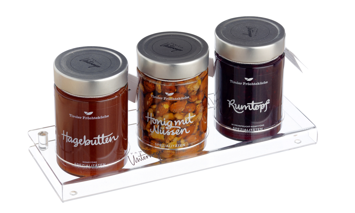 Buffetaufsteller 3-fach für Gläser 420 g